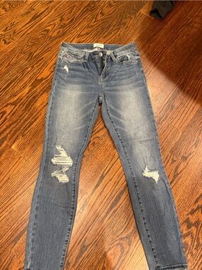 pistola Distressed Skinny Jeans - Blue Wash
